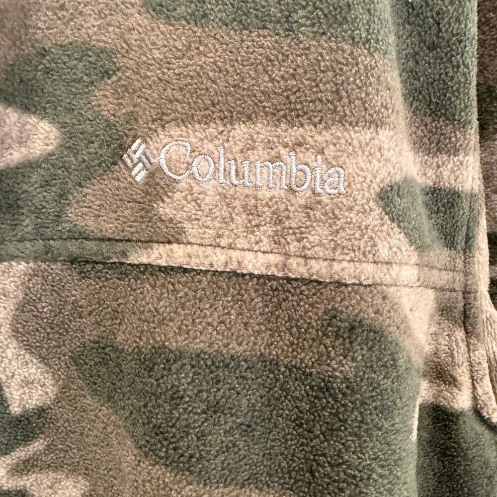 Columbia Full Zip Fleece Jacket Men’s Size XL Camouflage Green - Picture 7 of 8